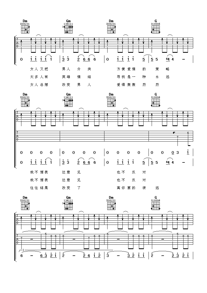 大世界小作为吉他谱,原版佟大为歌曲,简单F调弹唱教学,阿潘音乐工场版六线指弹简谱图