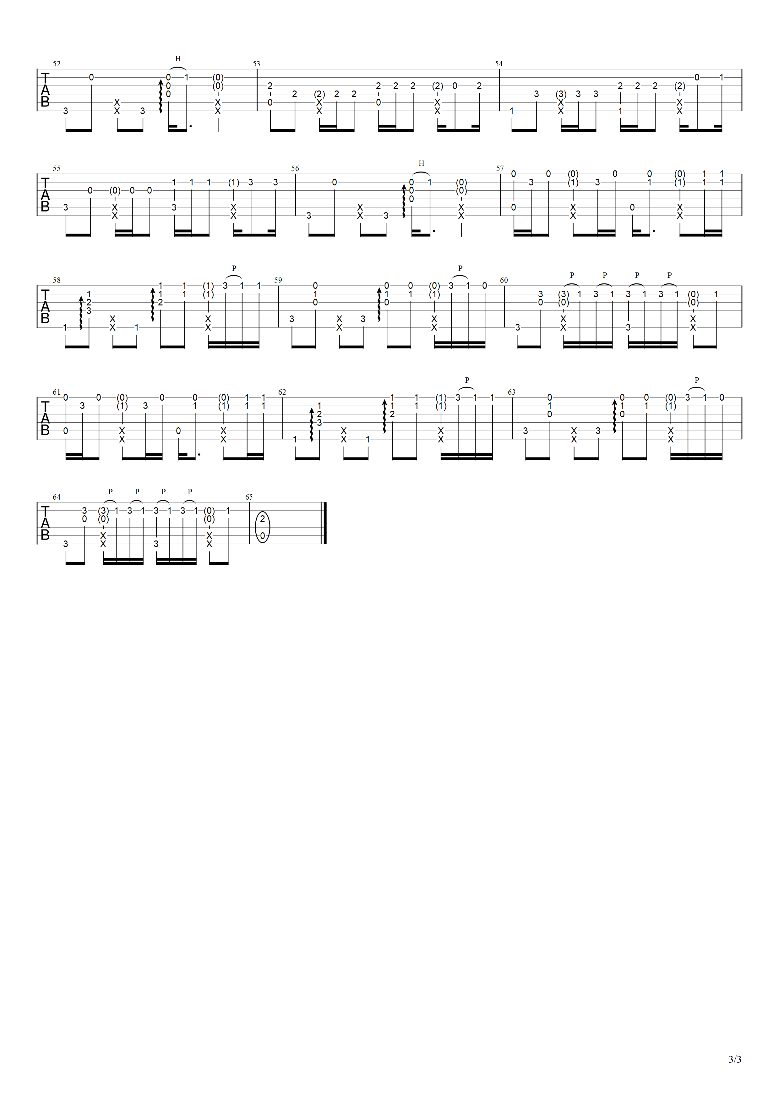 Despacito吉他谱,原版贾斯汀比伯歌曲,简单指弹曲谱,高清六线乐谱