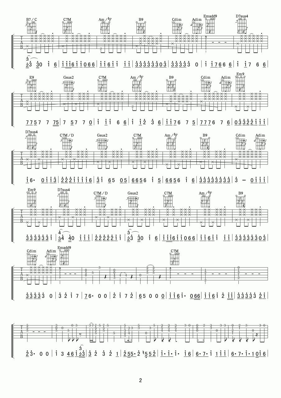 Nobody吉他谱,Wonder Girls歌曲,G调指弹简谱,新手弹唱精选版