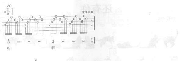 窦唯上帝保佑吉他谱,简单原版弹唱曲谱,窦唯高清六线谱教程