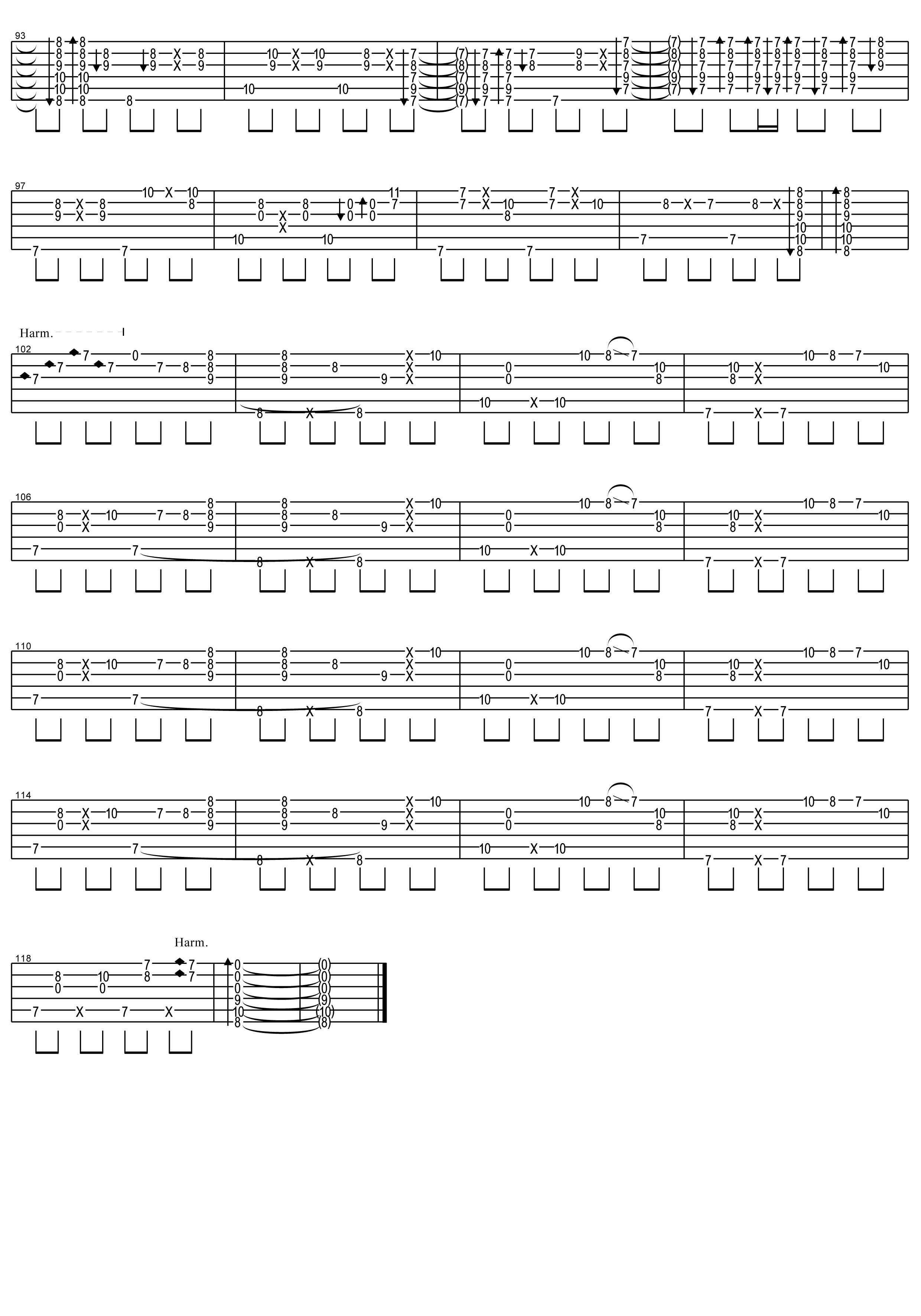 Blue吉他谱,原版郑成河歌曲,简单指弹曲谱,高清六线乐谱