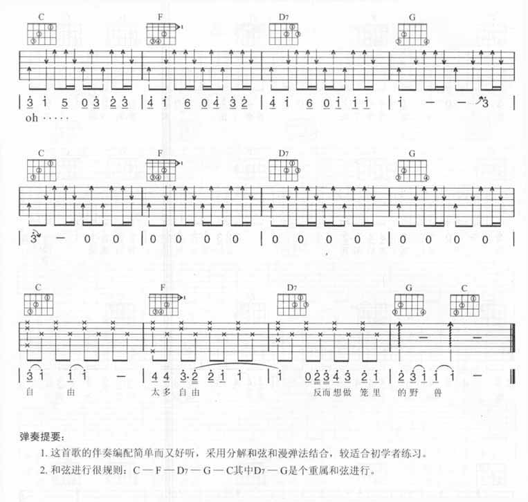 反而（磋跎）吉他谱,原版歌曲,简单C调弹唱教学,六线谱指弹简谱3张图