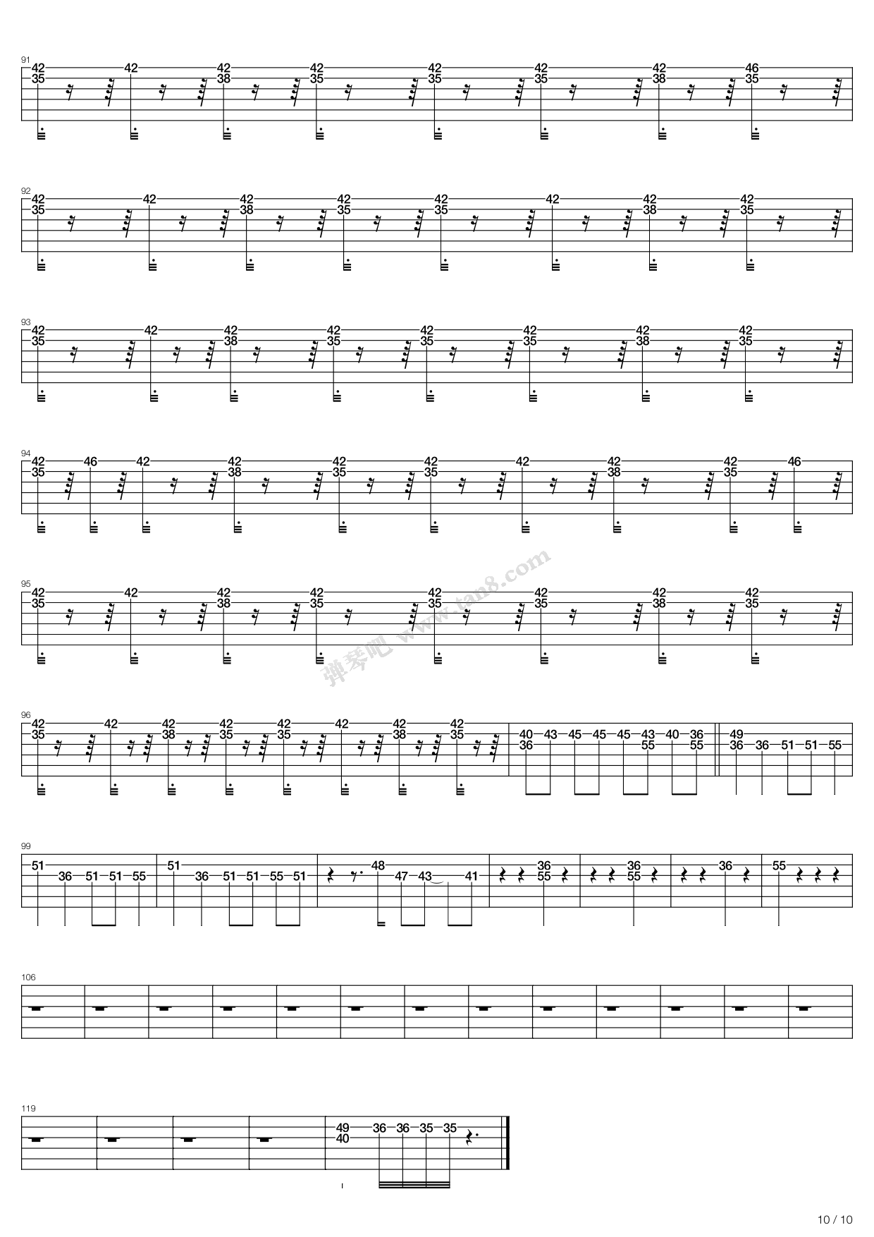 TheCrushOfLove吉他谱,原版歌曲,简单C调弹唱教学,六线谱指弹简谱19张图