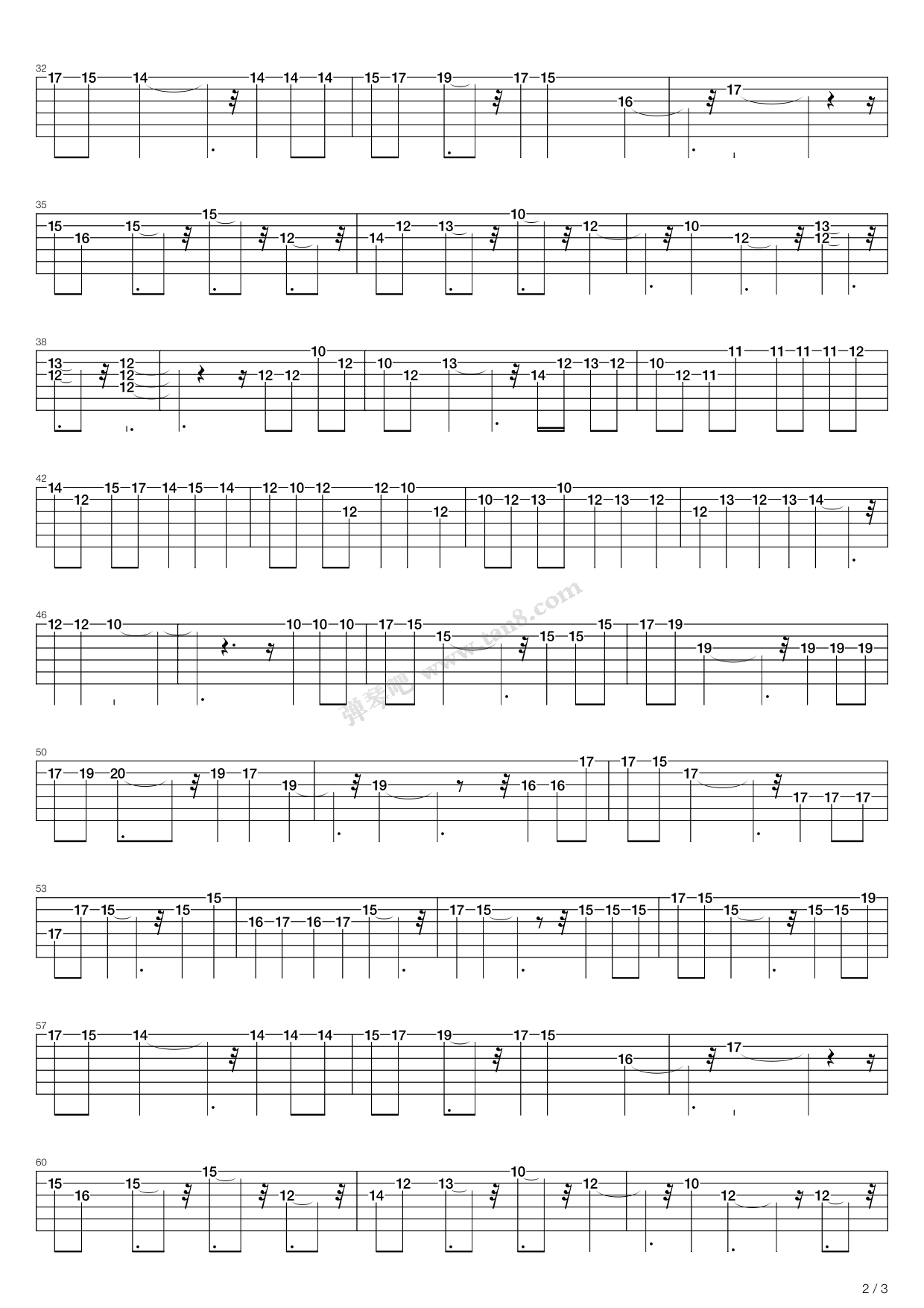 勇吉他谱,原版歌曲,简单C调弹唱教学,六线谱指弹简谱6张图