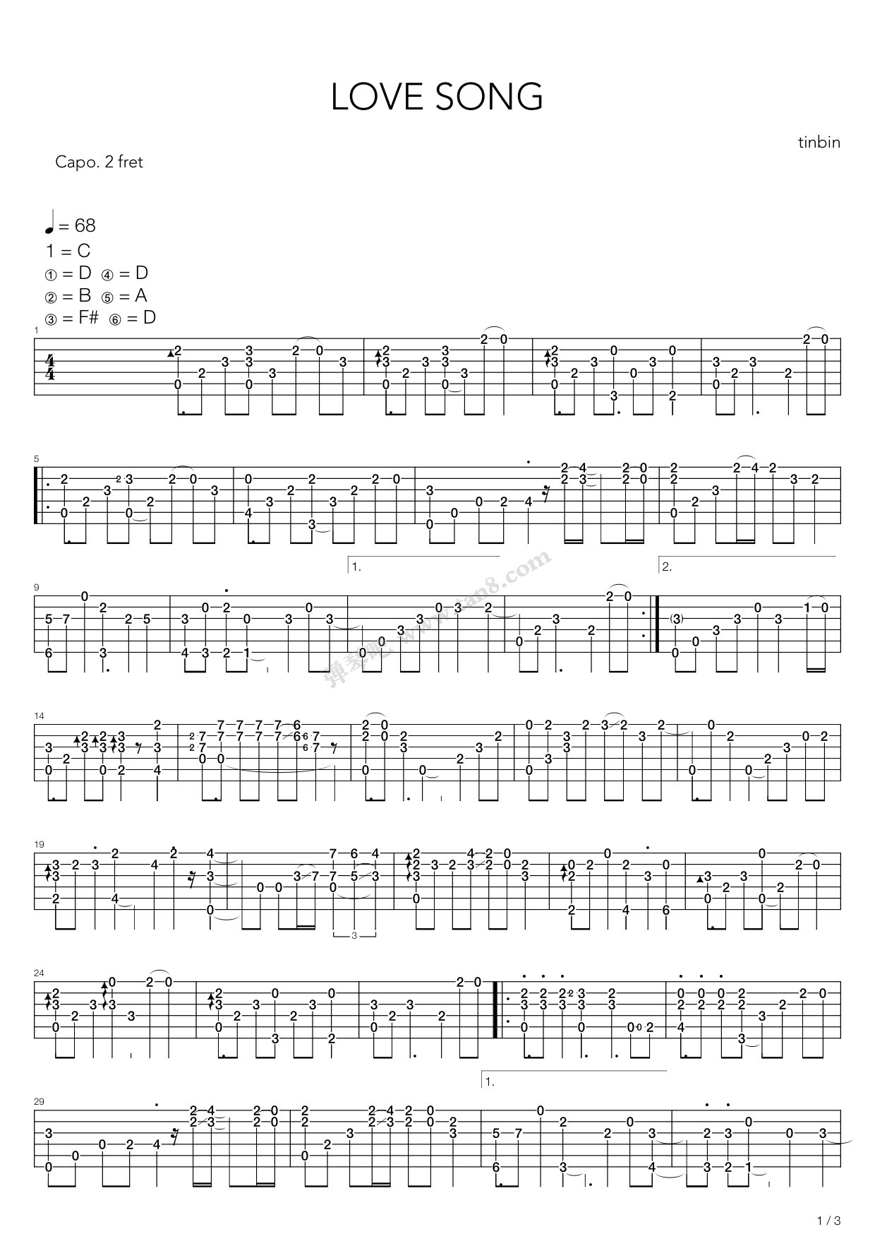 Autumn Waltz sheet music for piano four hands (PDF)