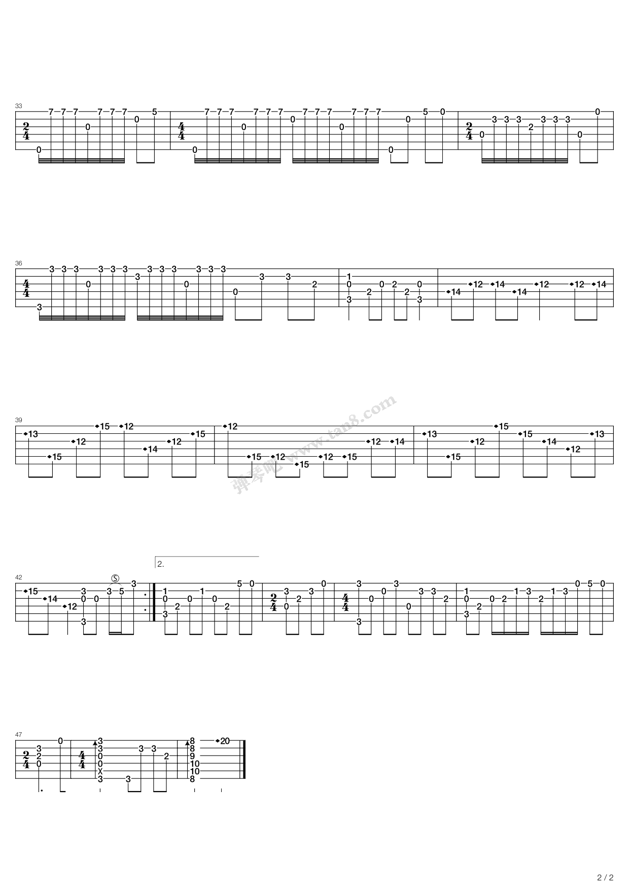 牧羊曲吉他谱,原版歌曲,简单C调弹唱教学,六线谱指弹简谱2张图