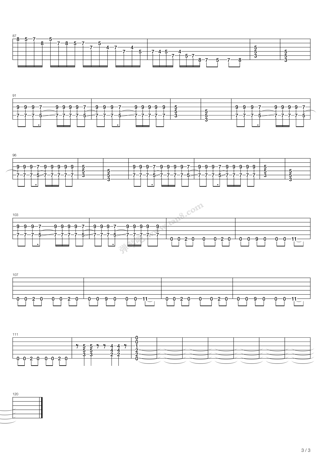 GoodTime吉他谱,原版歌曲,简单C调弹唱教学,六线谱指弹简谱14张图