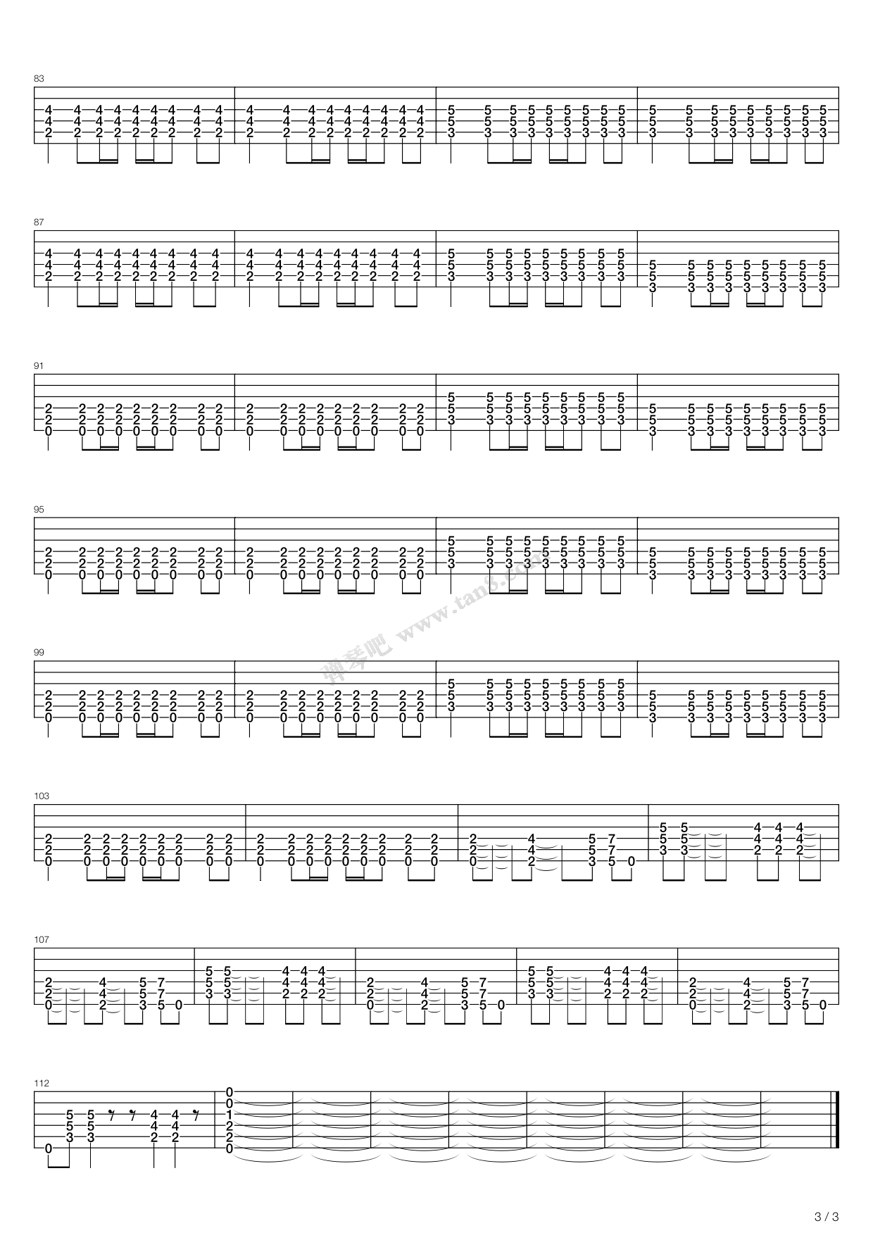 GoodTime吉他谱,原版歌曲,简单C调弹唱教学,六线谱指弹简谱14张图