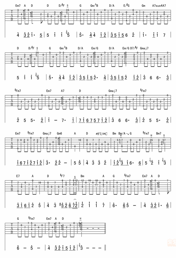 风之诗吉他谱,原版歌曲,简单D调弹唱教学,六线谱指弹简谱2张图