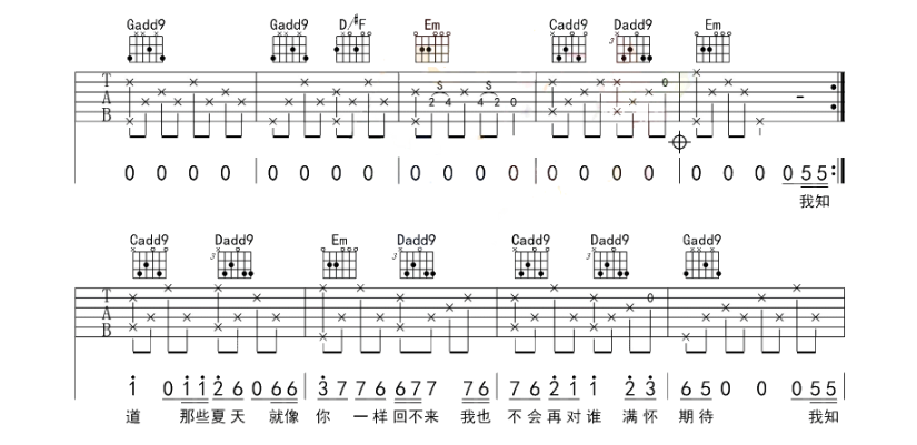 安和桥吉他谱,原版歌曲,简单G调弹唱教学,六线谱指弹简谱5张图