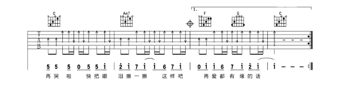 那就这样吧吉他谱,原版歌曲,简单F调弹唱教学,六线谱指弹简谱5张图