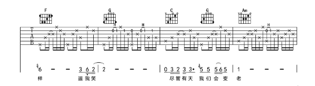 不再让你孤单吉他谱,原版歌曲,简单C调弹唱教学,六线谱指弹简谱8张图