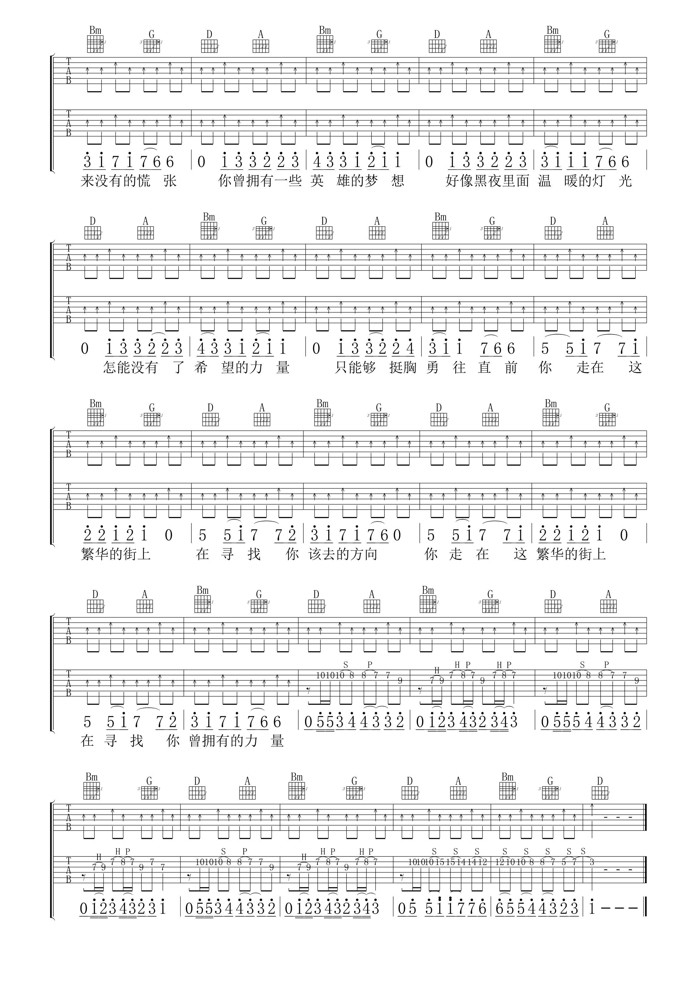 那一年吉他谱,原版歌曲,简单D调弹唱教学,六线谱指弹简谱4张图