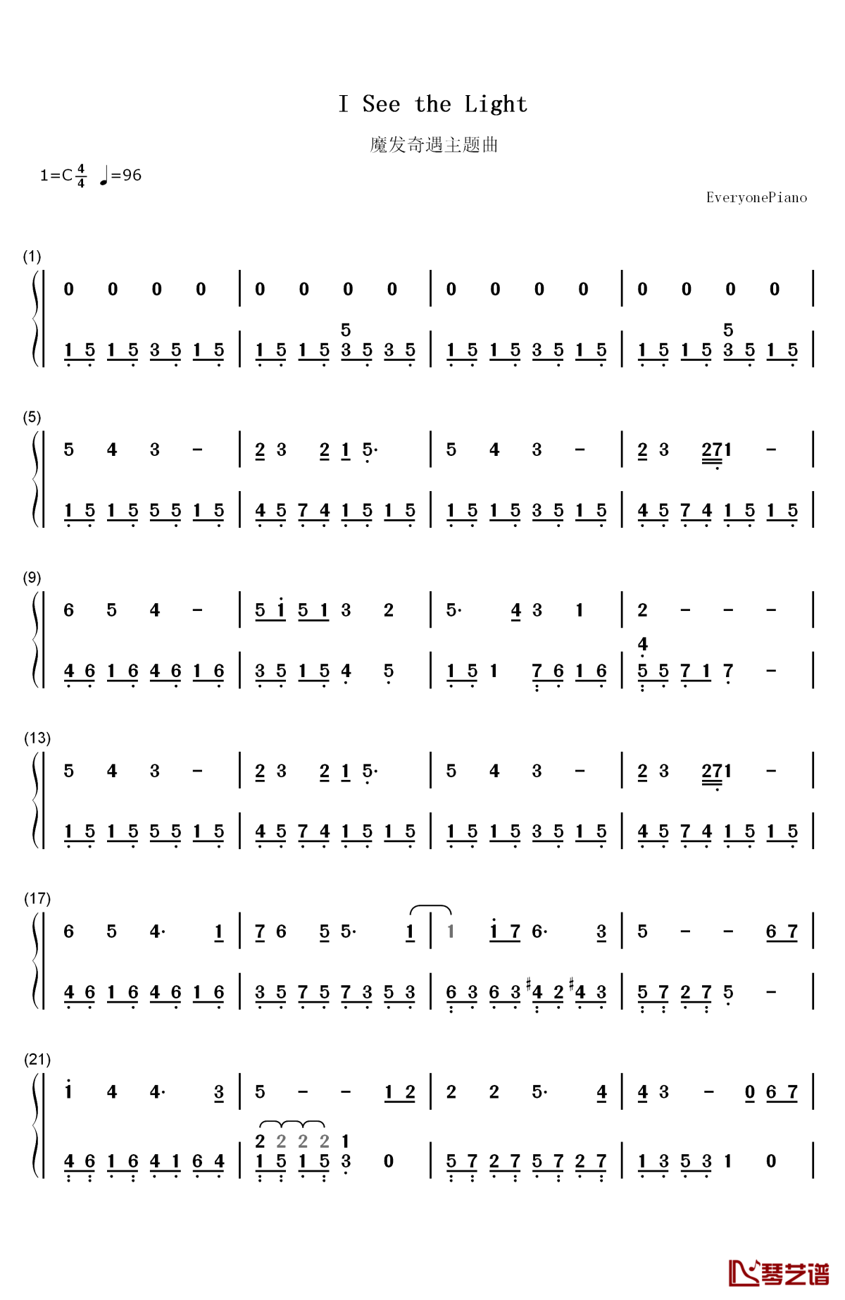 ISeetheLight吉他谱,原版歌曲,简单未知调弹唱教学,六线谱指弹简谱2张图