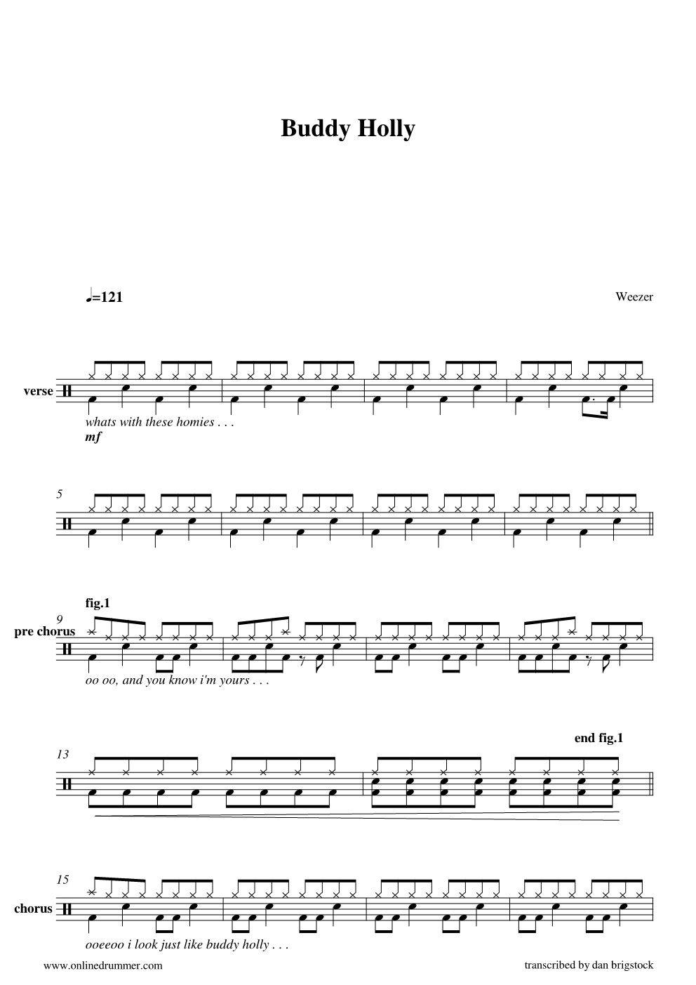 BuddyHollyk吉他谱,原版歌曲,简单未知调弹唱教学,六线谱指弹简谱2张图