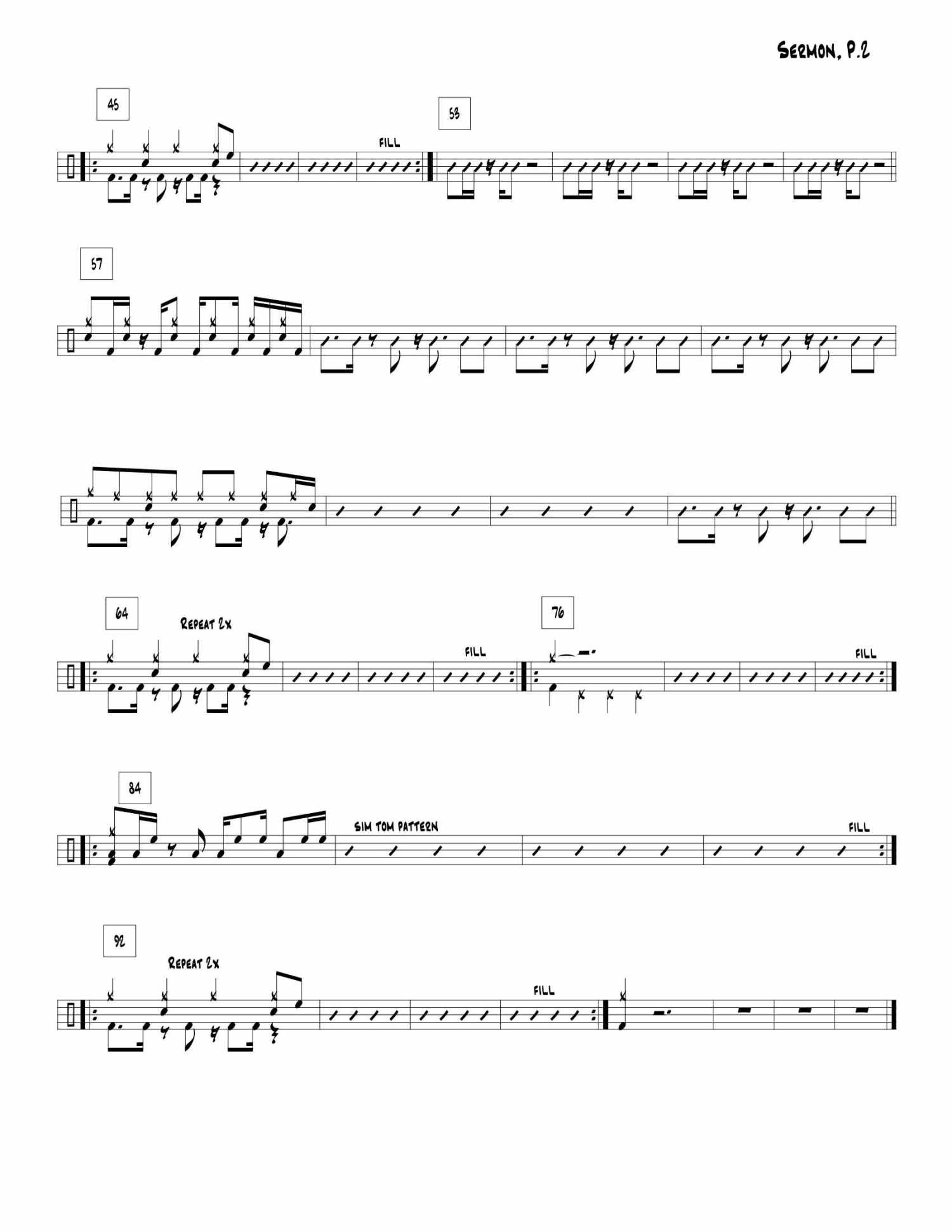 Sermon吉他谱,原版歌曲,简单未知调弹唱教学,六线谱指弹简谱2张图