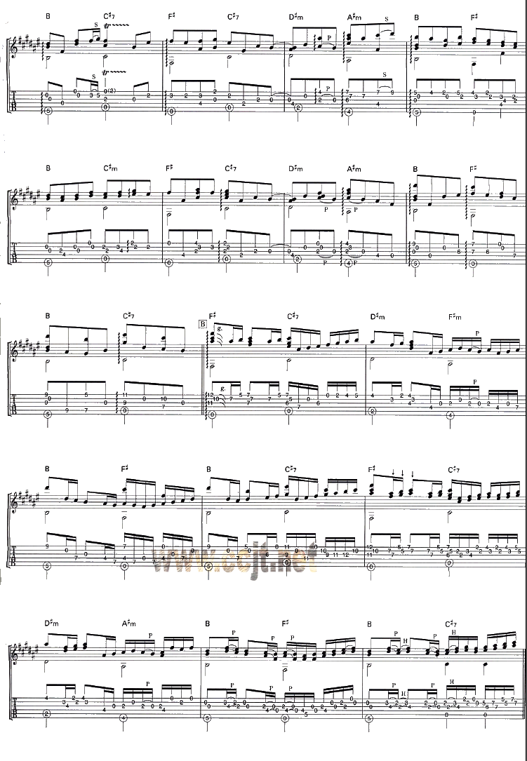 Canon卡农吉他谱,原版歌曲,简单独奏_弹唱教学,六线谱指弹简谱3张图